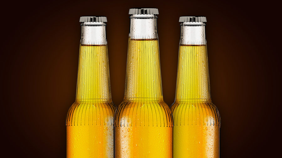 beer bottle shape