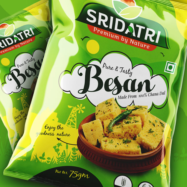 flour besan packaging design