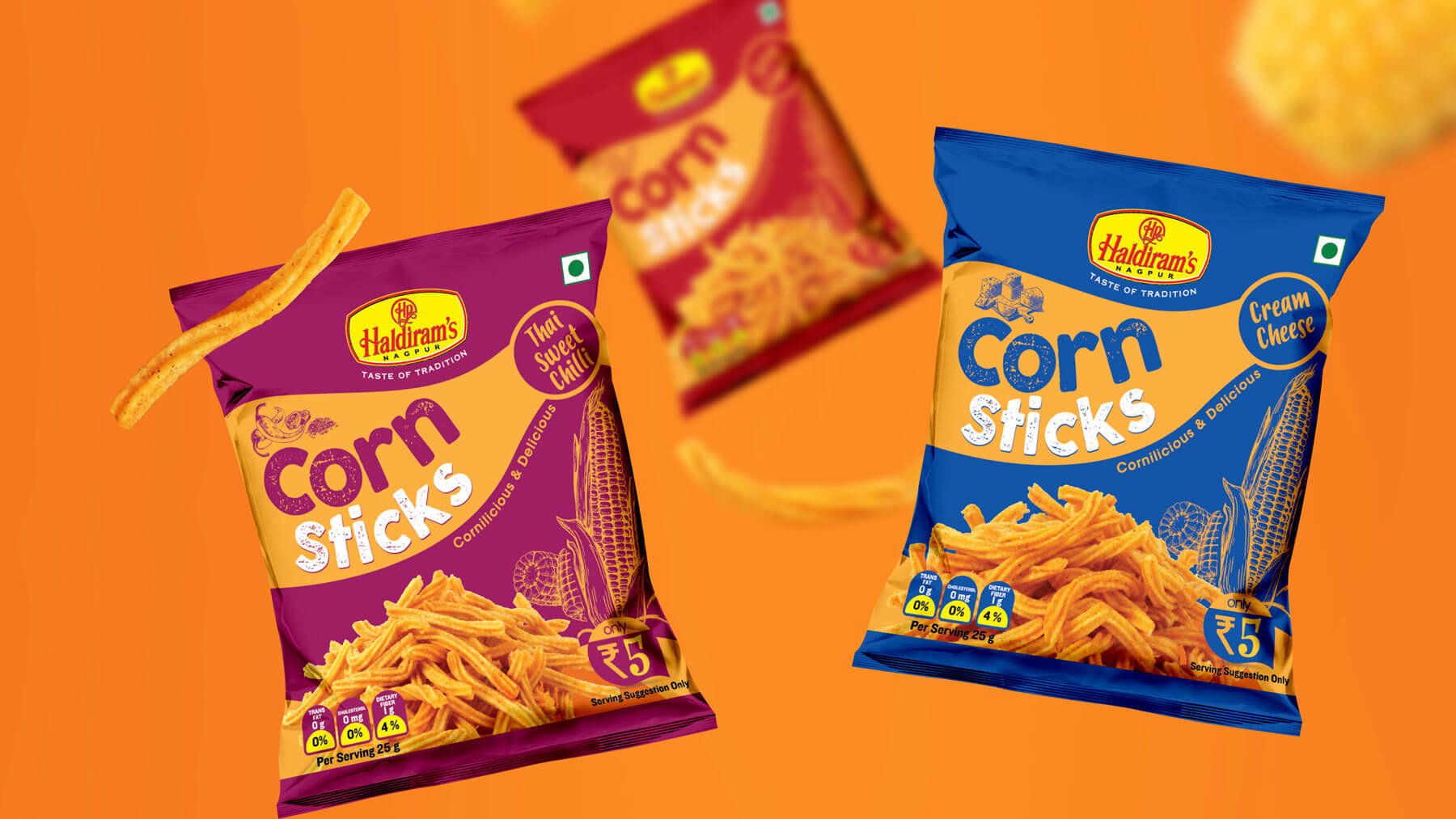 haldiram corn chips packaging