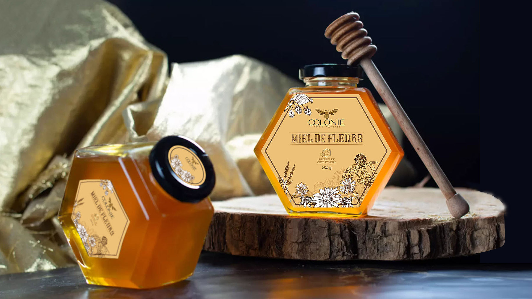 hexagon-honey-jar-label-design